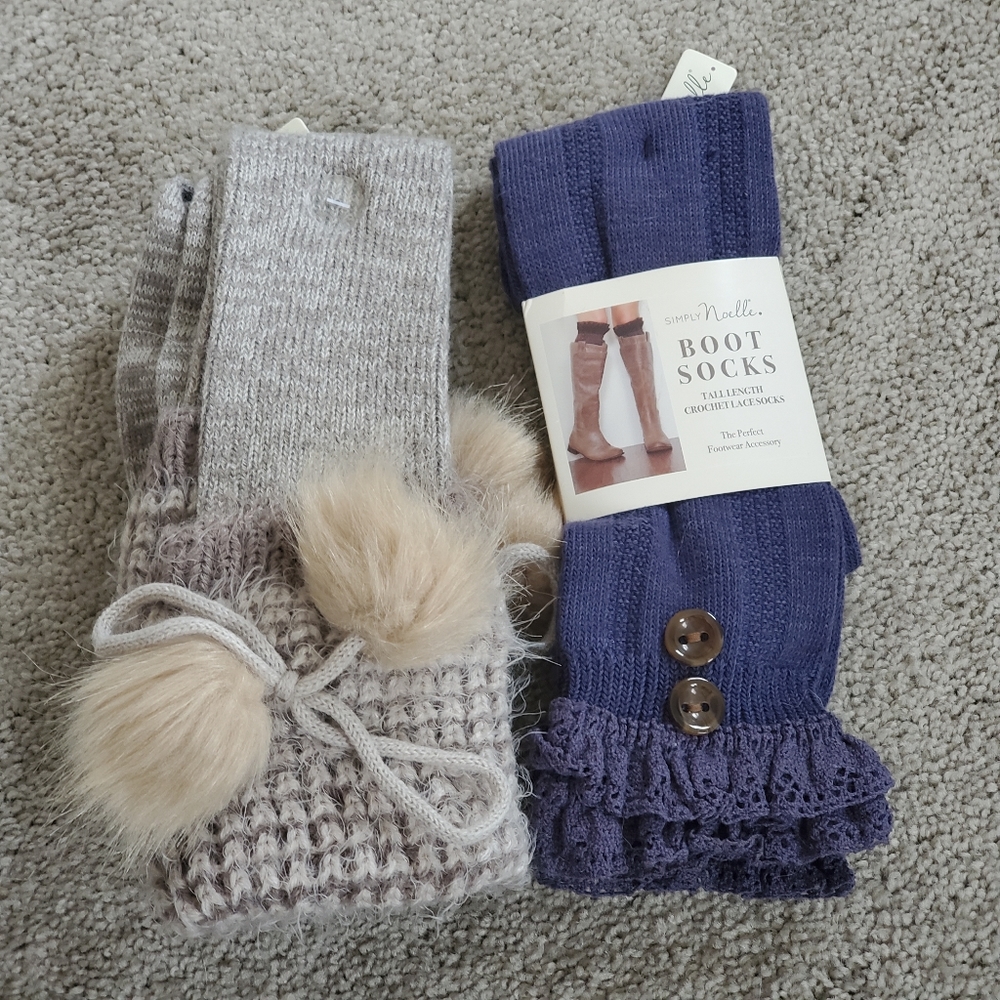 Lot of 2 Noelle boho boot socks